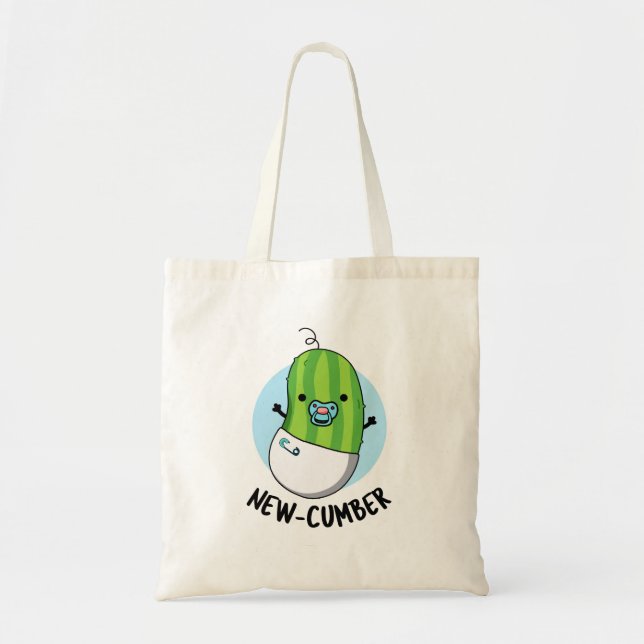 Bolsa Tote Novo pepino Engraçado, Veggie Cucumber (Frente)