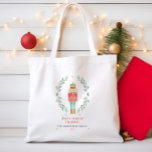 Bolsa Tote Noz-cracker de aquarela botânica e fofo Natal<br><div class="desc">Saco festivo de Natal bonito,  botânico,  de aquarela</div>