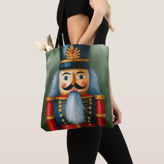 Bolsa Tote Noz-cracker de Natal Ilustrado (Close Up)