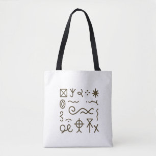 Bolsa Tote Nsibidi Africano Antigo 