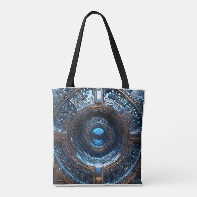 Bolsa Tote Núcleo AUREVA: O Nêxus de Platina (Verso)