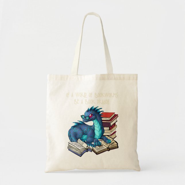 Bolsa Tote Num Cheio Mundial De Bookworms Seja Um Dragão De L (Frente)