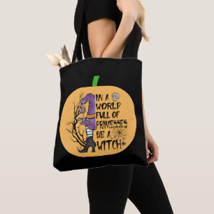 Bolsa Tote Num cheio mundial de princesas, seja bruxa