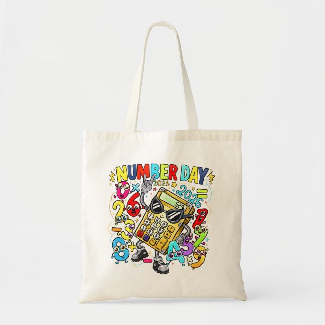Bolsa Tote Number Day Tote Bag | Fun Maths Learning (Frente)