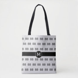 Bolsa Tote Número 88 Personalizado em Prata