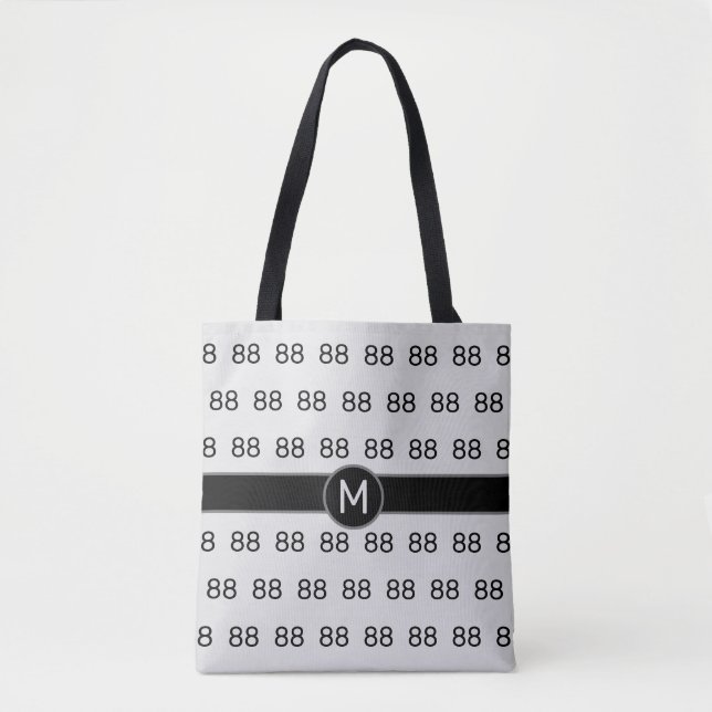 Bolsa Tote Número 88 Personalizado em Prata (Frente)