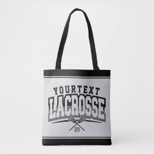 Bolsa Tote Número da Equipe do NOME ADD do Jogador de Lacross