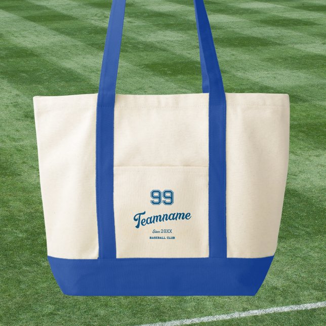 Bolsa Tote Número de jogador personalizado do BlueBaseball Cl (Criador carregado)