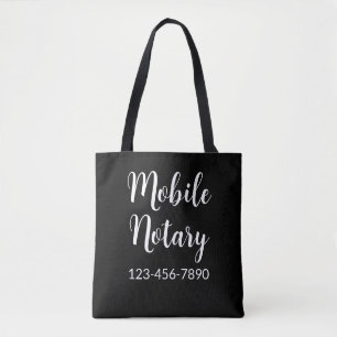 Bolsa Tote Número de telefone de serviços de notário móvel pr