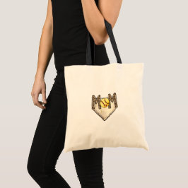 Bolsa Tote Número Personalizado da Placa Home de Leopardo de