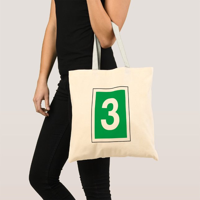 Bolsa Tote Número Três Saco Branco E Verde (Criador carregado)
