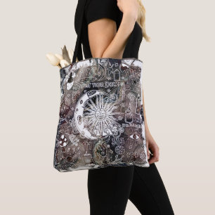 Bolsa Tote Numerologia Sortuda Manifestando Magia Galáxia Gru