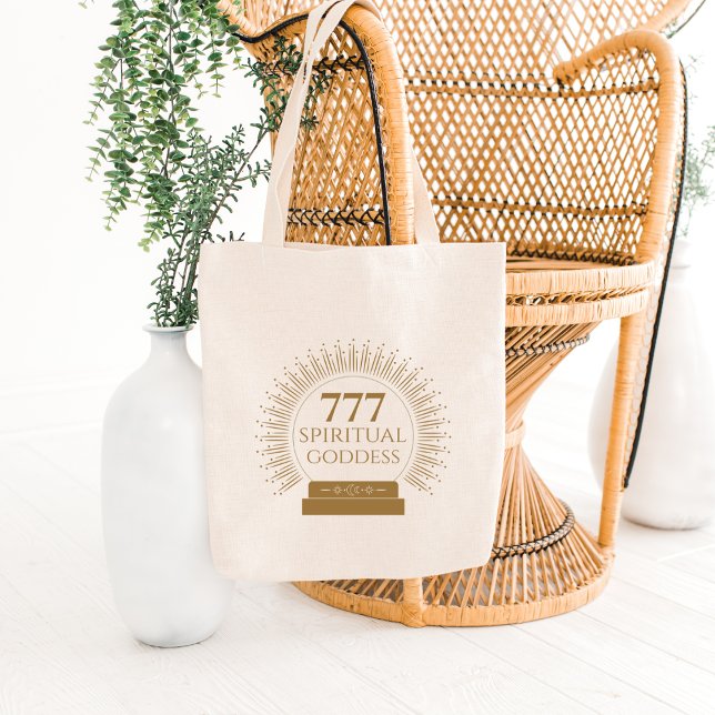 Bolsa Tote Números Angel 777 Deusa Espiritual (Angel Number 777 Spiritual Goddess Tote Bag for the Spiritual Baddie.)