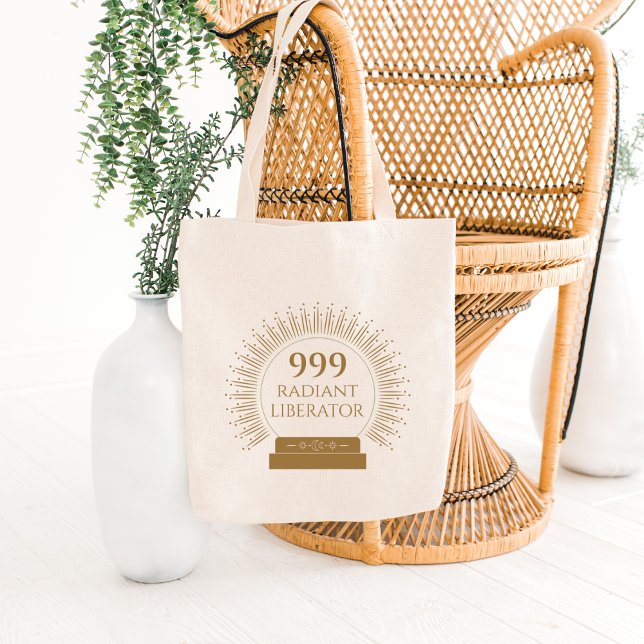 Bolsa Tote Números de Anjo 999 Liberador Radiante (Angel Number 999 Radiant Liberator Tote Bag for the Spiritual Baddie.)