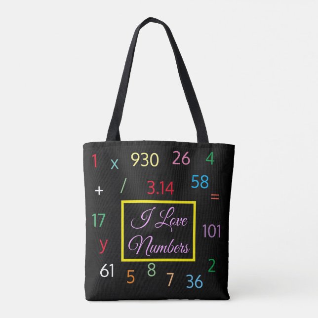 Bolsa Tote Números para Sempre: Preto (Verso)