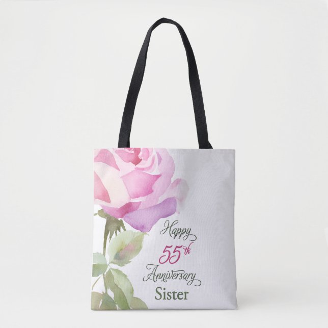 Bolsa Tote Nun 55th Anniversary Sister Catholic Jubilee Pink  (Frente)