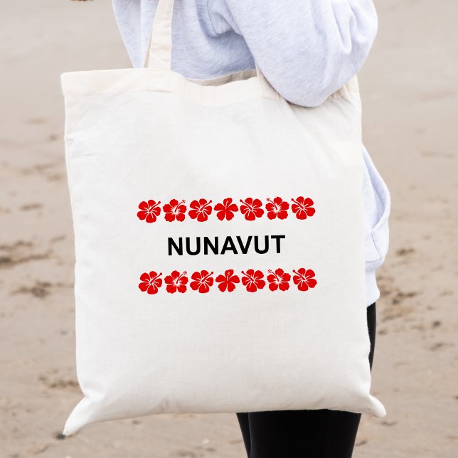 Bolsa Tote Nunavut Aloha Banda Cor-de-Luz Vermelha (Criador carregado)