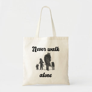 Bolsa Tote Nunca Caminhe Sozinho Amante de Animais