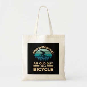 Bolsa Tote Nunca Subestime Um Velho Cara Em Uma Bicicleta Eng