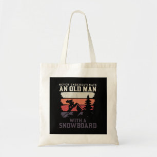 Bolsa Tote nunca subestime um velho com um snowboard