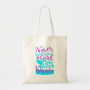 Bolsa Tote Nunca subestime uma garota que conhece o design de