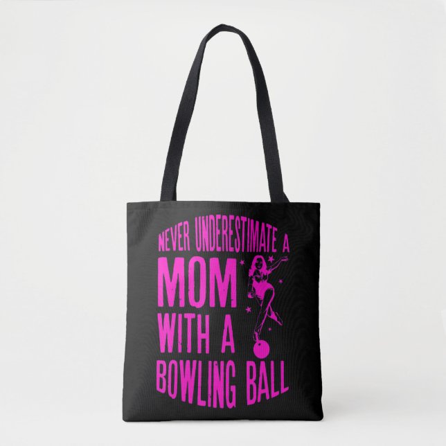 Bolsa Tote Nunca Subestime Uma Mãe Com Um Sólido De Moto  (Frente)