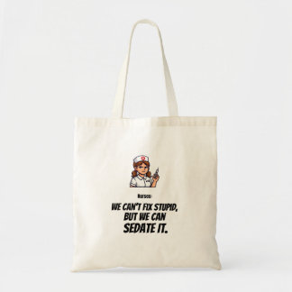 Bolsa Tote Nurse Character Tote Bag | Healthcare Worker Gift 