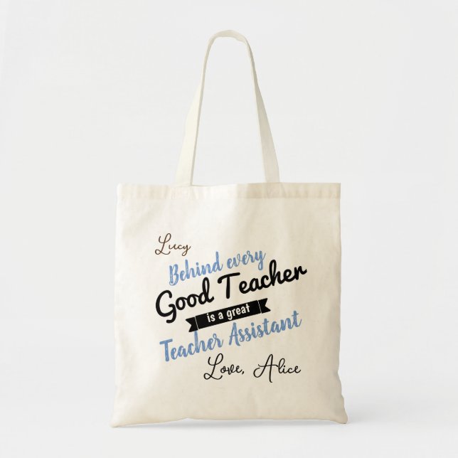 Bolsa Tote nursery teaching assistant  personalised (Frente)