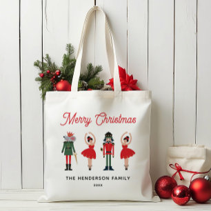 Bolsa Tote Nutcracker Custom Name Merry Christmas
