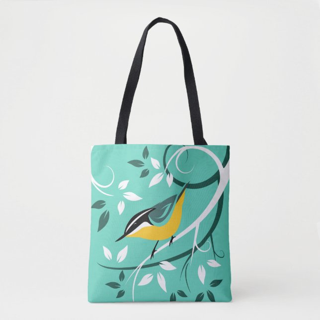 Bolsa Tote Nuthatch Vermelho Estilizado (Frente)