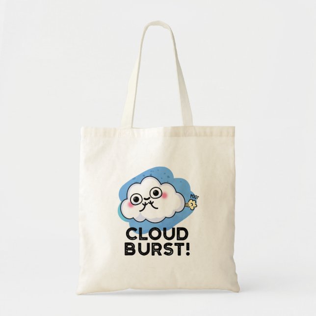 Bolsa Tote Nuvem Burst Engraçado Nuvem Fart Pun (Frente)