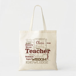 Bolsa Tote Nuvem de Palavras de Professor