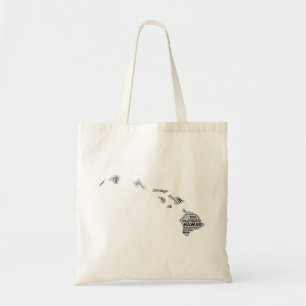 Bolsa Tote Nuvem de Palavras do Estado do Havaí