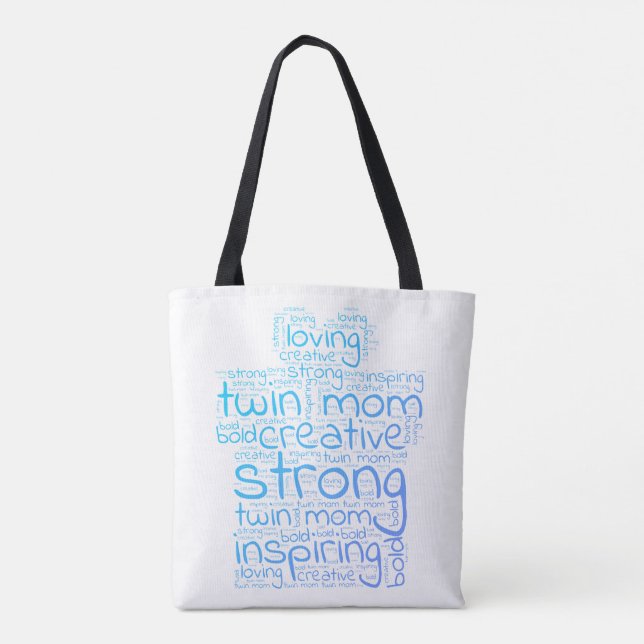 Bolsa Tote Nuvem de Palavras Gêmeas (Verso)