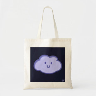 Bolsa Tote nuvem sorridente e saco verde