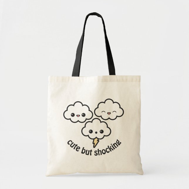 Bolsa Tote Nuvens de trovão bonitos (Frente)