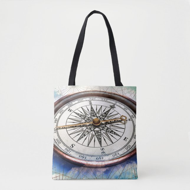 Bolsa Tote Nuvens do compasso (Frente)