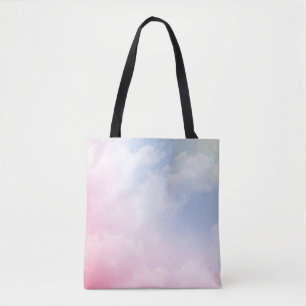 Bolsa Tote Nuvens Pastel: Padrão de Fundo Sereno