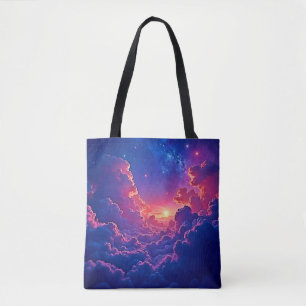 Bolsa Tote Nuvens Sonhadoras: Magia do Pôr do Sol Celestial
