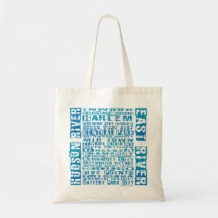 Bolsa Tote NYC Neighborods Blue