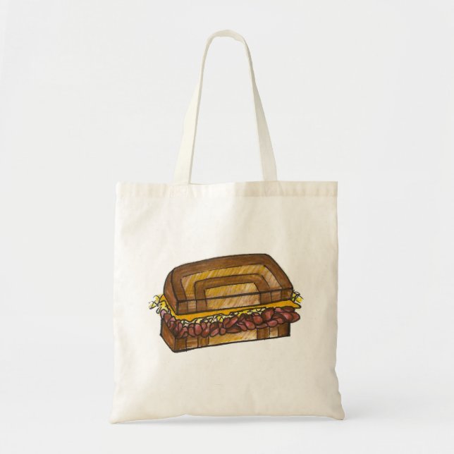 Bolsa Tote NYC Nova Iorque Deli Reuben Sandwich Foodie (Frente)