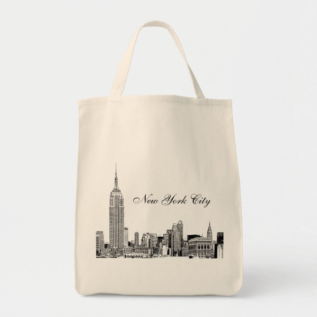 Bolsa Tote NYC Skyline Etch 01 (Frente)