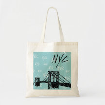 nyc vibes tote bag (ciano)