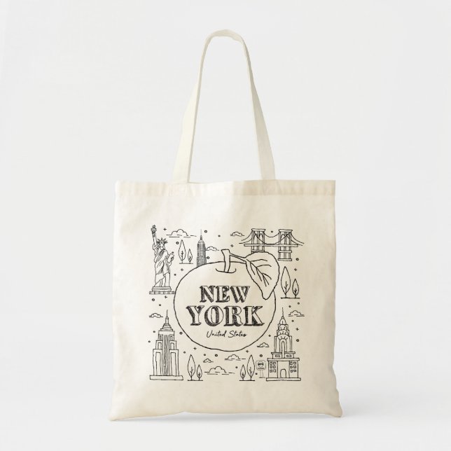 Bolsa Tote NYE New York Vacations Souvenirs NYC Gift (Frente)