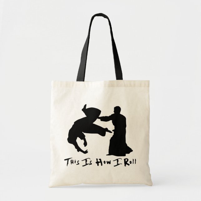 Bolsa Tote O Aikido isto é como eu rolo (Frente)