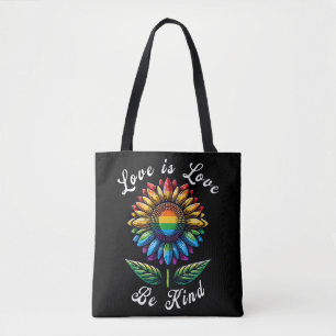 Bolsa Tote O Amor É Amar O Arco-Íris LGBT+ Gay Lésbica P