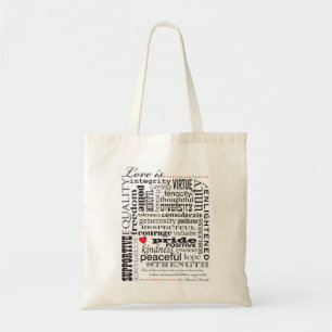 Bolsa Tote O amor é amor, matéria das palavras