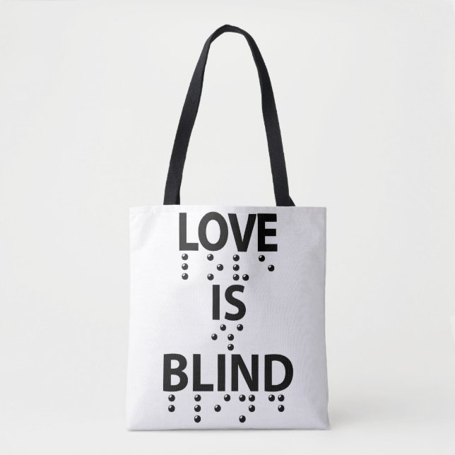 Bolsa Tote O Amor É Cego Braille (Frente)