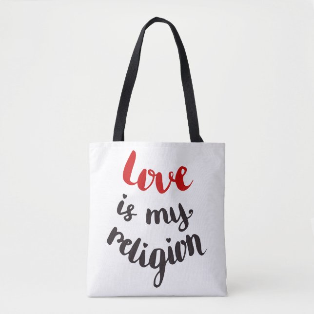 Bolsa Tote O amor é minha religião (Frente)