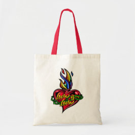 Bolsa Tote O amor é o amor, o coração sagrado do LGBTQ+